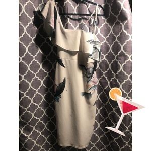 ASOS | Asymmetric Ruffle Midi Bodycon Dress